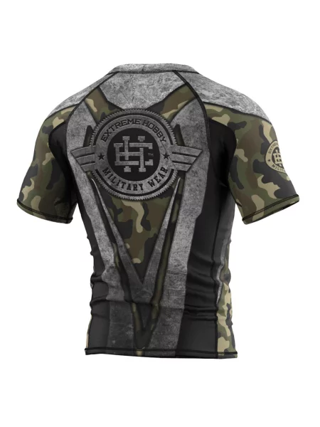 Koszulka Rashguard MMA na Siłownię EXTREME HOBBY MILITARY zielona