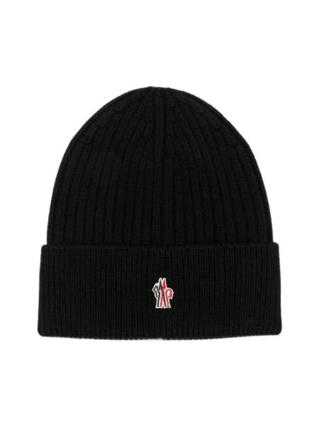 Czapka Moncler wełniana czarna
