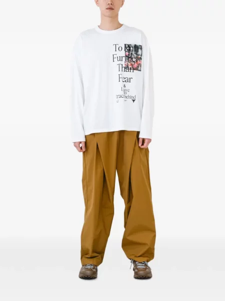Lung tricou Yoshiokubo cu imagine alb