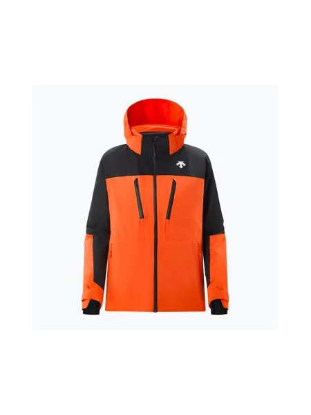 Утепленная горнолыжная куртка Descente оранжевая