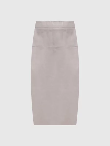 Шкіряна спідниця Tom Ford сіра