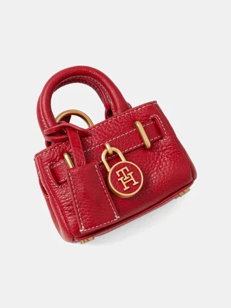 Usnjen obesek za ključe Tommy Hilfiger rdeča