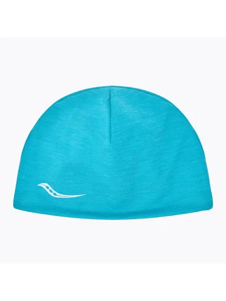 Téli sapka Saucony Hurricane turquoise. Méret: OS kék