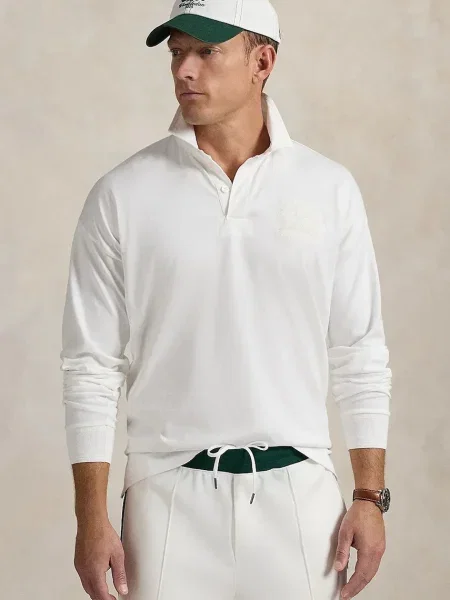 Тениска с дълъг ръкав Polo Ralph Lauren бяло