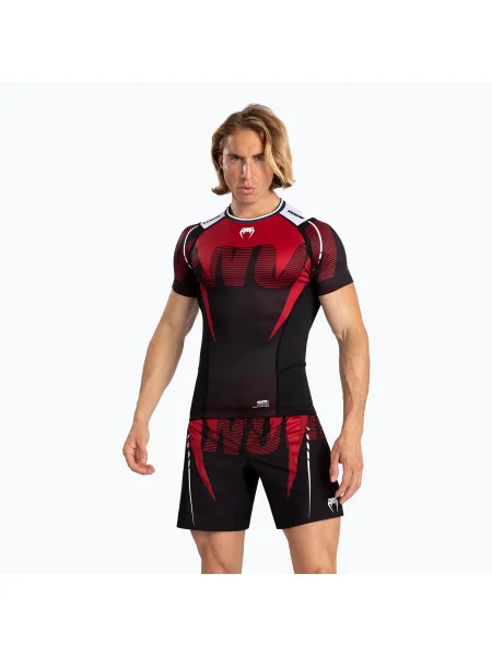 Férfi Venum Adrenaline Rashguard SS fekete/vörös póló. Méret: XL fekete