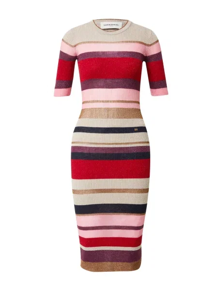 Sonia Rykiel Pletené šaty námornícka modrá / fialová / ružová červená