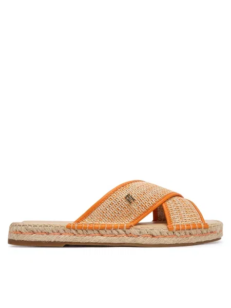 Espadrile Tommy Hilfiger Monogram Espadrille oranžna