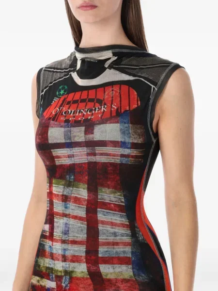 Rochie maxi Ottolinger fără mâneci de costum gri