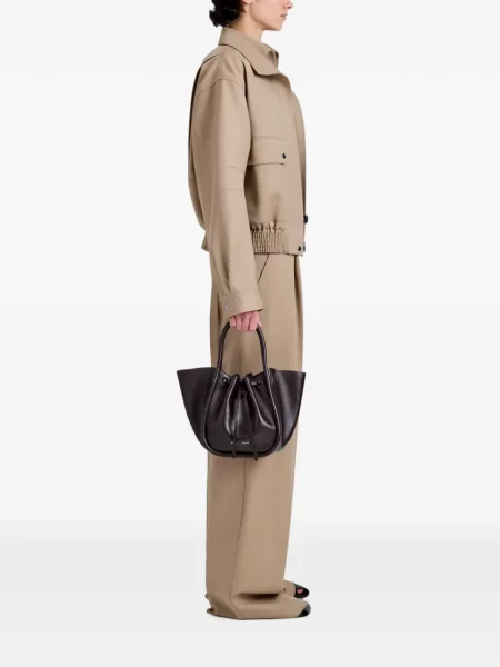 Τσάντα shopper Proenza Schouler με βολάν καφέ