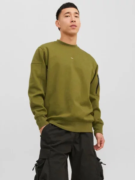 JACK & JONES Mikina Shade olivová