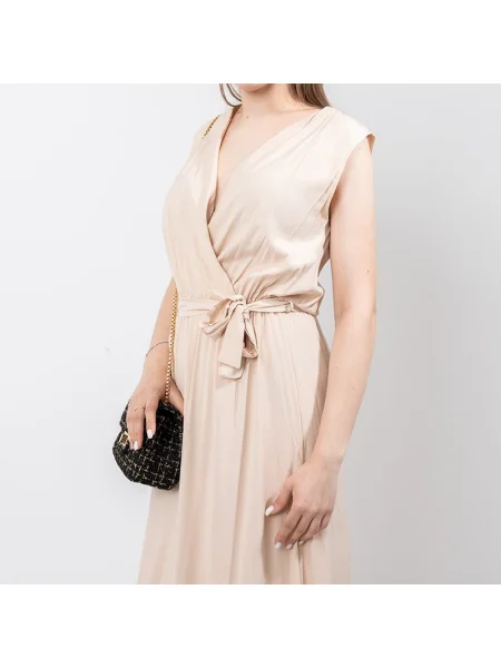 Rochie maxi Resti de costum bej