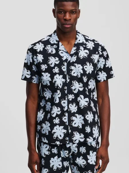 Повседневная рубашка Karl Lagerfeld черная