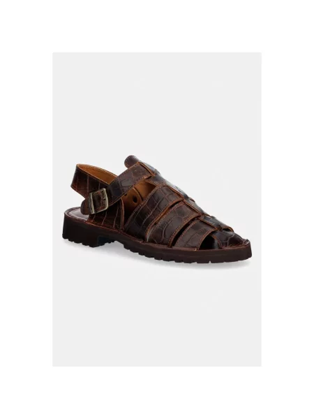 Fracap sandały skórzane brązowe