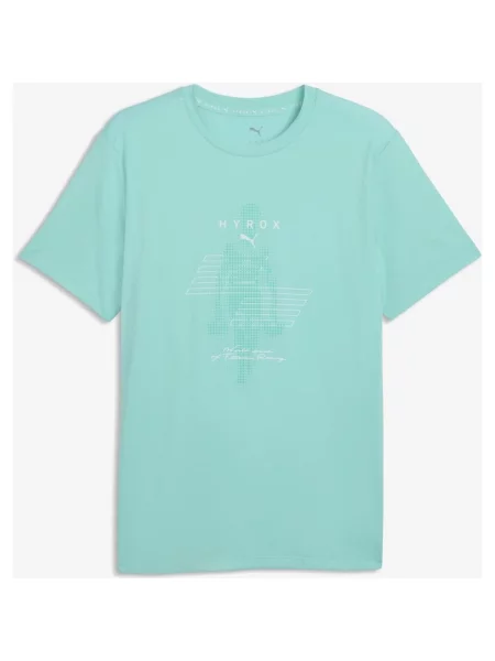 Koszulka z krótkim rękawem damska Puma x HYROX Cloudspun ThermoAdapt zielony wodny S niebieska