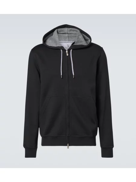 Hanorac cu glugă Brunello Cucinelli negru