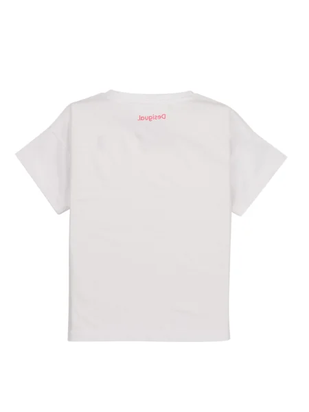 Tricou copii Desigual alb