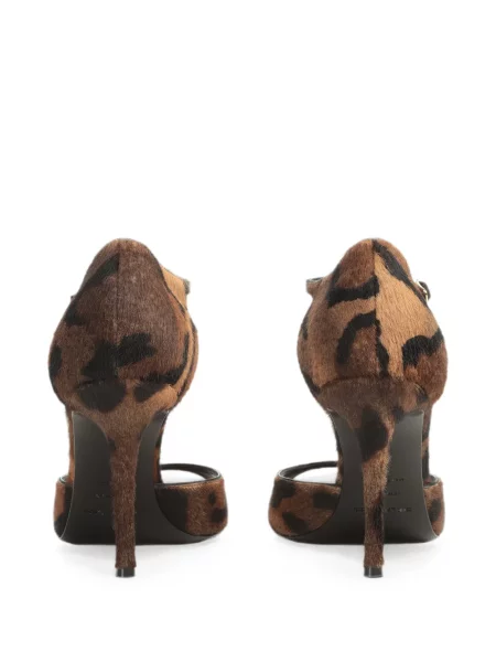 Pantofi cu toc Sergio Rossi cu imagine cu model leopard maro