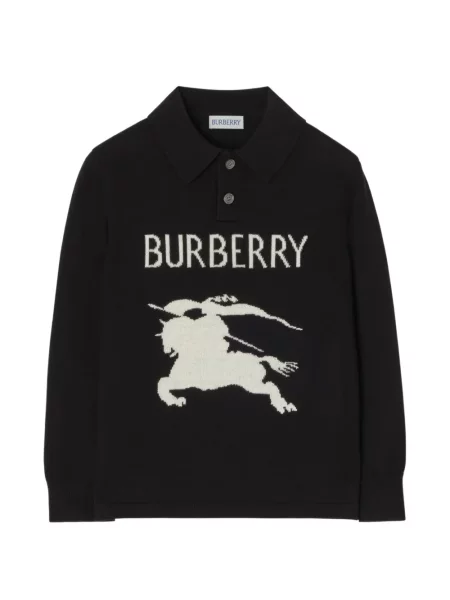 Koszulka polo dziecięca Burberry czarna