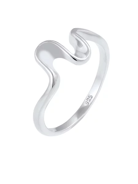 ELLI Prstan Wellen' srebrna