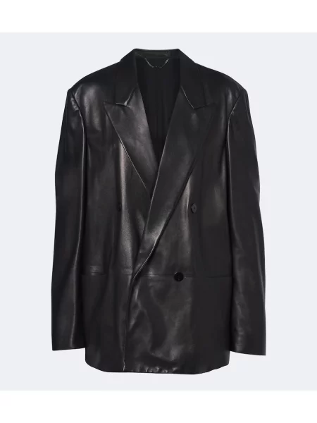 Geanta de piele Gucci cu două rânduri de nasturi negru