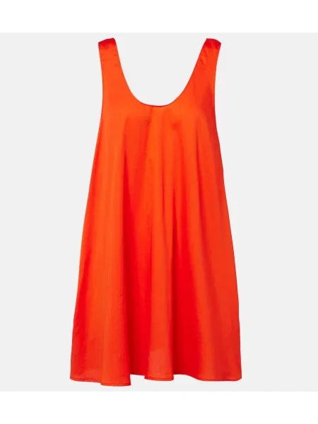 Rochie Leset din poplin roșu