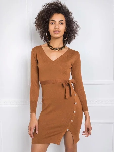 Rochie Fashionhunters de costum maro