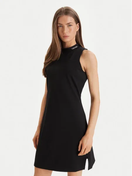 Calvin Klein Jeans Hétköznapi ruha Interlock Mock fekete
