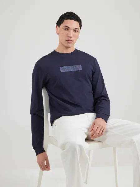 Tricou mânecă lungă Napapijri albastru