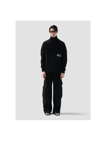 Sweter z golfem Gcds wełniany czarny