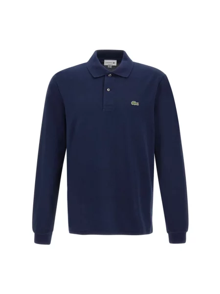 Koszulka polo Lacoste z długim rękawem niebieska