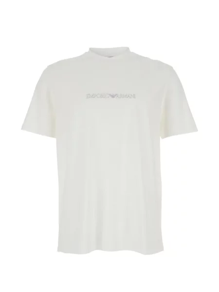 Tricou Emporio Armani cu autograf alb