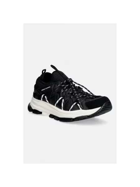 Sneakersy Armani Exchange skórzane czarne