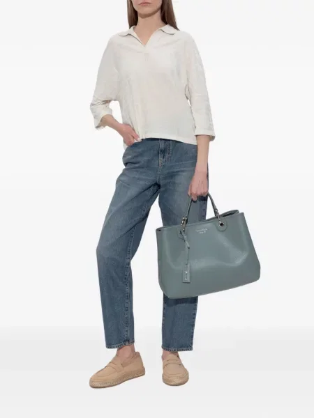 Blugi drepți Emporio Armani albastru