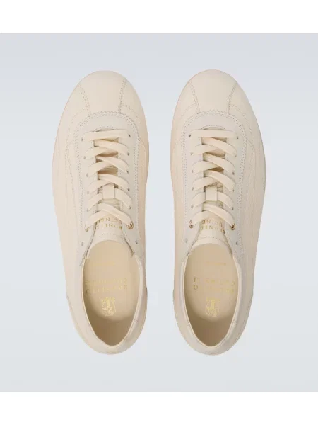 Sneakerși Brunello Cucinelli din piele alb
