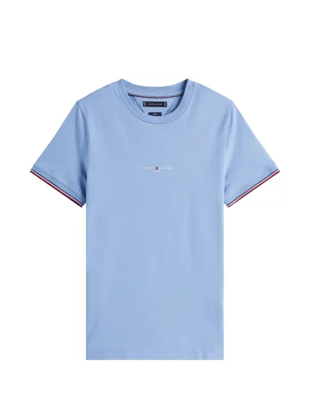 Tricou Tommy Hilfiger cu autograf albastru