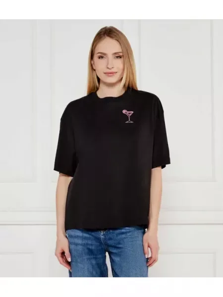 BOSS ORANGE Póló | Oversize fit fekete
