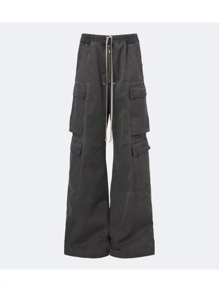 Pantaloni cargo Rick Owens din canvas gri