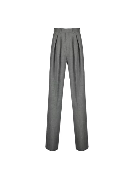 Spodnie Saint Laurent wełniane szare