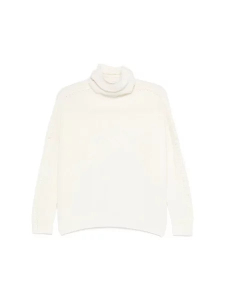 Sweter z golfem Kujten biały