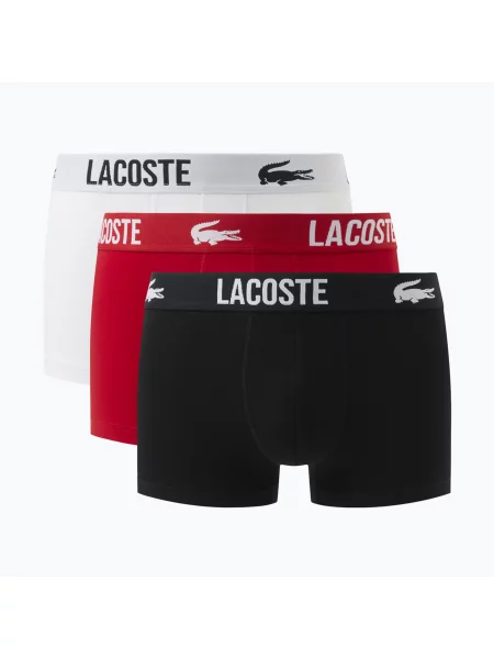 Boxeri pentru bărbați Lacoste 3 pack lichen/green/black negru