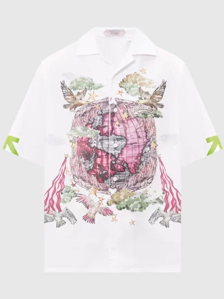 Сорочка з принтом Dream World Off-white біла
