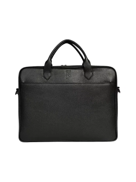 Torba na laptopa Bgents skórzana czarna