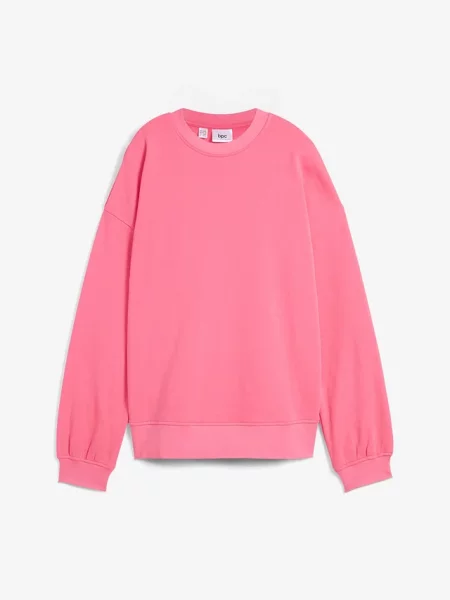 Bluza oversize z czystej bawełny różowa