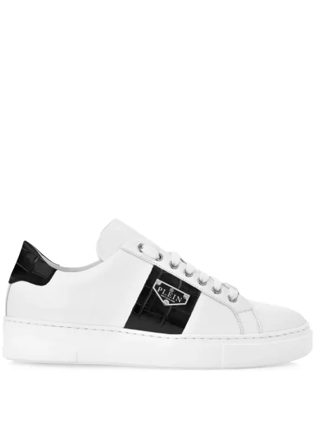 Kožené tenisky Philipp Plein bílé