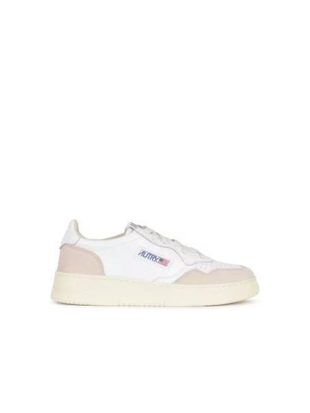 Sneakers Autry Medalist Low Wom White Leather/ Beige Suede EUR 36 białe