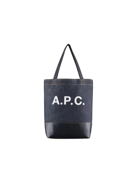 A.P.C. torba tote axel granatowy niebieska