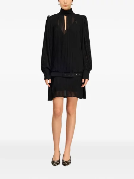Cu centură rochie mini Semicouture negru