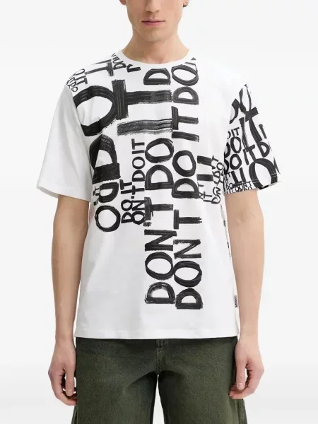 Tricou Desigual cu imagine alb