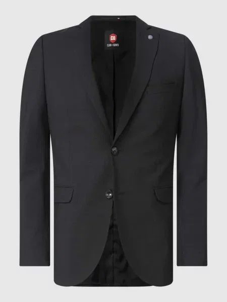 Marynarka na 2 o kroju slim fit z dodatkiem streczu model Caden' Cg - Club Of Gents