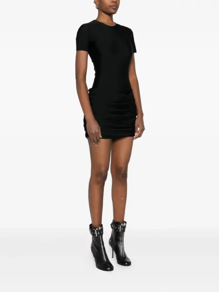 Rochie midi Medeea până la genunchi de costum negru
